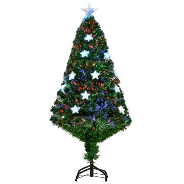 Brad de Craciuncu 16 becuri LED, brad verde, decoratiune de Craciun, brad cu lumini HOMCOM | Aosom Romania