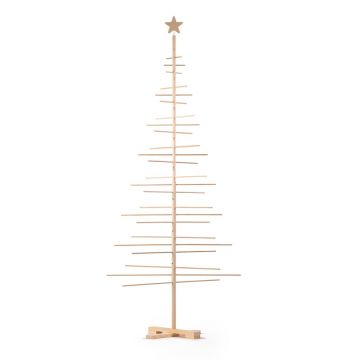 Brad de Crăciun din lemn Nature Home, înălțime 240 cm