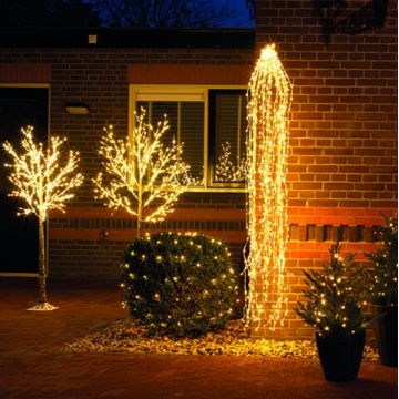 Instalatie Micro LED Cascade lights flashing effect, Lumineo, 90 cm, 320 LED-uri, lumina calda
