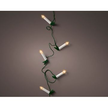 Instalatie Candle Lights, Lumineo, 30 LED-uri, 725 cm, verde/alb