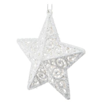 Ornament de Crăciun din plastic 11,5 cm Star – Dakls