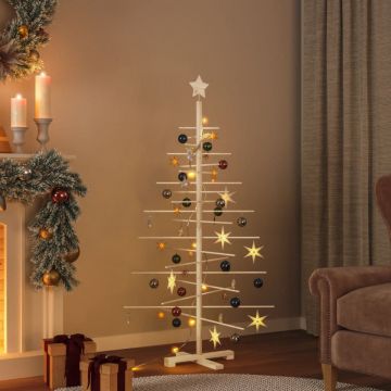 Brad de Crăciun din lemn decorativ, 150 cm, lemn de pin masiv