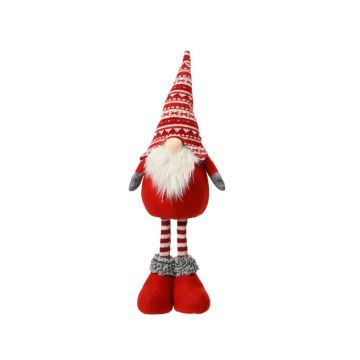 Decoratiune Gnome w stripe pattern hat, Decoris, 14x12x50 cm, poliester, multicolor