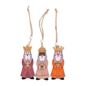 Ornamente de Crăciun 3 buc. din lemn 18,5 cm Three Kings – Casa Selección