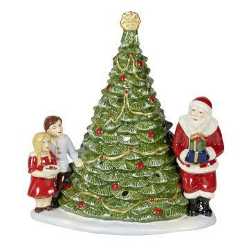 Suport pentru lumanare, Villeroy & Boch, Christmas Toys Santa's Tree, 20 x 17 x 23 cm, portelan, pictat manual