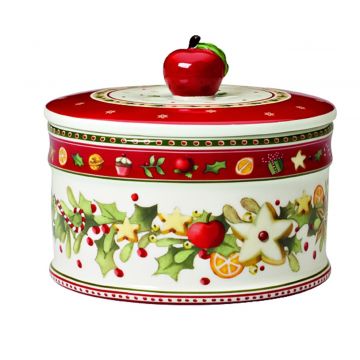 Cutie cu capac, Villeroy & Boch, Winter Bakery Delight Pastry, 13 x 11 cm, portelan premium