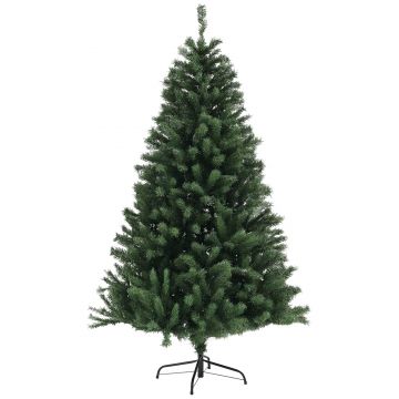 HOMCOM Brad de Crăciun, Brad de Crăciun Artificial cu 1000 Crengi din Oțel și Plastic, Ø110 x180 cm, Verde | Aosom Romania