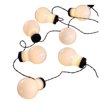 Ghirlandă luminoasă cu LED DecoKing Bulb, lungime 2,2 m, 10 beculețe, negru