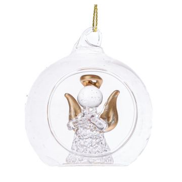 Glob de Crăciun din sticlă ø 6 cm Angel – Dakls