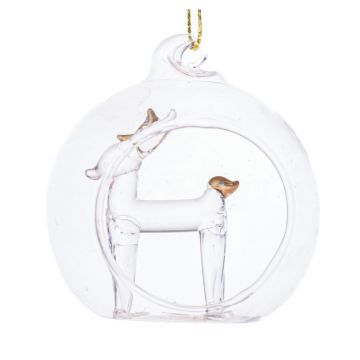 Glob de Crăciun din sticlă ø 6 cm Reindeer – Dakls