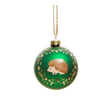 Glob de Crăciun lucrat manual din sticlă ø 6 cm Woodland Hedgehog – Sass & Belle
