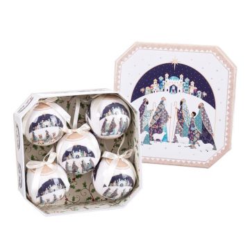 Globuri de Crăciun 5 buc. din hârtie ø 7,5 cm Magi Memory – Casa Selección