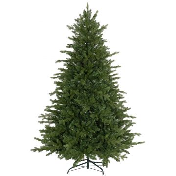 HOMCOM Brad de Crăciun Artificial cu 1821 Crengi, Brad de Crăciun Pliabil cu Bază Metalică, Ø117x180 cm, Verde | Aosom Romania