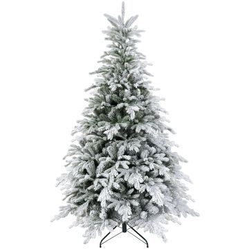 HOMCOM Brad de Crăciun Înzăpezit cu 1321 Crengi, Brad de Crăciun Artificial din Plastic și Metal, Ø115x180 cm, Verde | Aosom Romania