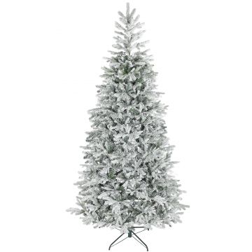 HOMCOM Brad de Crăciun Înzăpezit, cu Bază Metalică Pliabilă, 210cm | Aosom Romania
