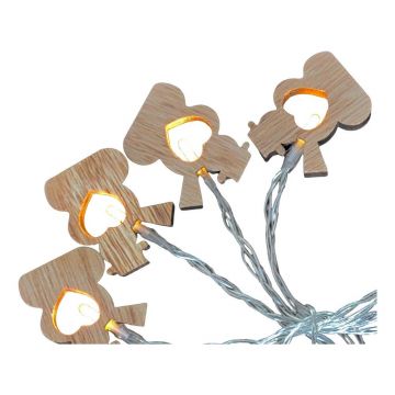 Șirag luminos cu 10 lumini LED galbene Snowmen Casa Selección