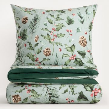 Lenjerie de pat King Size, Aurora, Homla, 3 piese, 200x220 cm, bumbac, multicolor