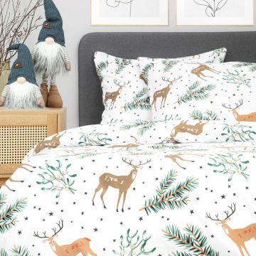 Lenjerie de pat King Size, Landskab, Homla, 3 piese, 200x220 cm, microfibra din poliester, multicolor