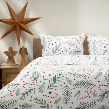 Lenjerie de pat King Size, Wondy, Homla, 3 piese, 200x220 cm, bumbac, multicolor