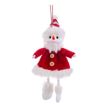 Ornament de Crăciun din material textil 17 cm Snowman – Casa Selección