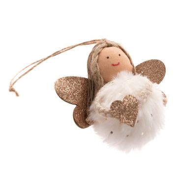 Ornament de Crăciun din material textil 8 cm Angel – Dakls