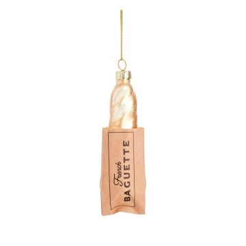 Ornament de Crăciun lucrat manual din sticlă 11 cm Baguette – Sass & Belle