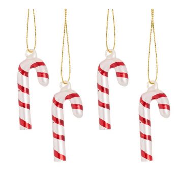 Ornamente de Crăciun 4 buc. din sticlă Candy Cane – Sass & Belle