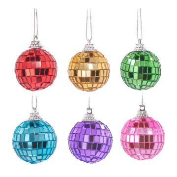 Ornamente de Crăciun 6 buc. din sticlă ø 4 cm Mirror Disco – Sass & Belle