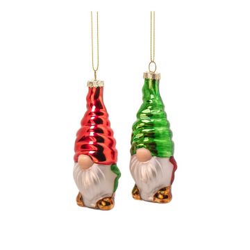 Ornamente de Crăciun lucrate manual 2 buc. din sticlă ø 4 cm Gonk – Sass & Belle