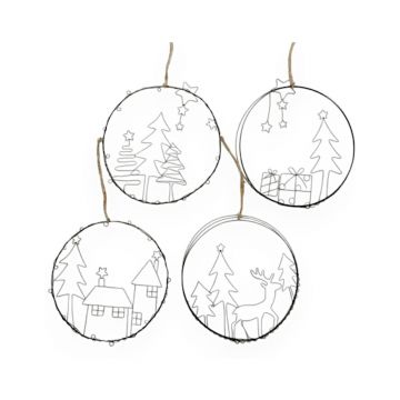 Set 4 decorațiuni de Crăciun Boltze Gerda