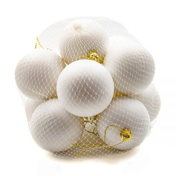 Accesorii creatie, glob sfera alb, decoratiune Craciun, pentru pictat / colorat, 6 cm, set 12 buc, Colorarte