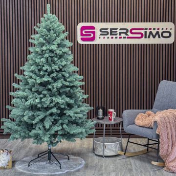 Brad artificial Christmas Deluxe by Sersimo, Kovalivka Select argintiu, integral 3D, 210 cm