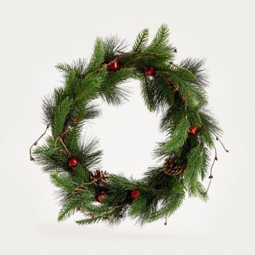 Coronita Bell, Homla, 50 cm, plastic, verde/rosu