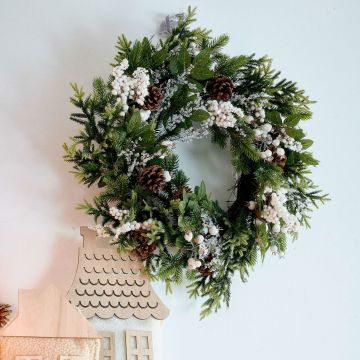 Coronita Farila, Homla, 55 cm, plastic, alb/verde