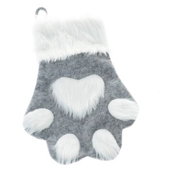 Decorațiune ciorap de Crăciun din material textil 40 cm Paw – Dakls