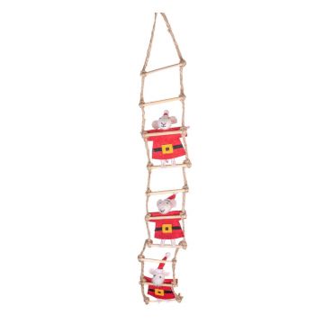 Decorațiune suspendată pentru Crăciun din material textil 50 cm Santa Mouse – Sass & Belle