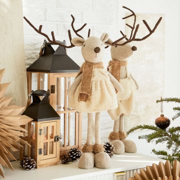 Decoratiune fata Millie, Homla, 17x62 cm, poliester, bej