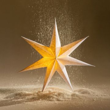 Decoratiune luminoasa Galla, Homla, 75 cm, hartie, alb