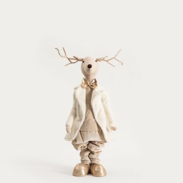 Decoratiune ren cu pantaloni Galant, Homla, 90 cm, poliester, bej