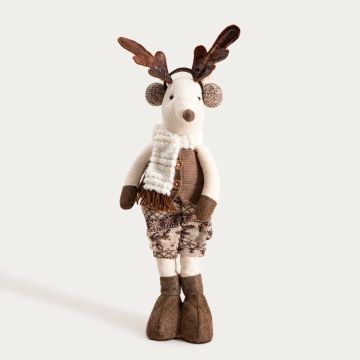 Decoratiune Ren Latest, Homla, 58 cm, poliester, maro/alb