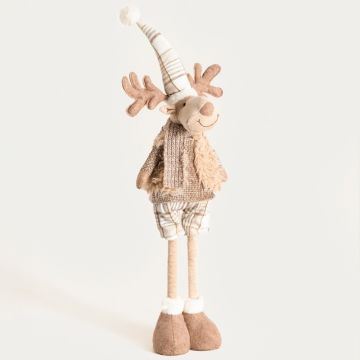 Decoratiune ren Raquel, Homla, 94 cm, poliester/metal, bej