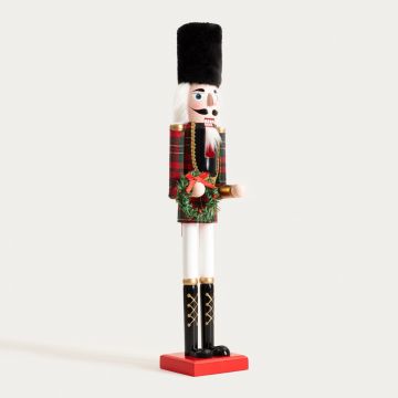 Decoratiune Spargatorul de nuci cu trestie Nutcracker, Homla, 50 cm, lemn, multicolor