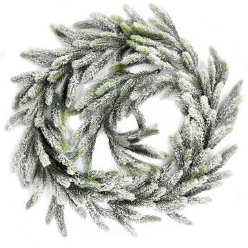 Ghirlanda decorativa Dula, Homla, 190x15 cm, plastic, alb/verde