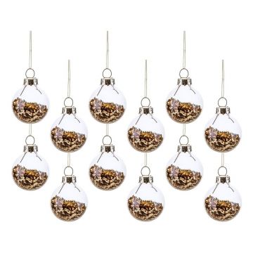 Globuri de Crăciun 12 buc. din sticlă ø 3 cm Gold Mini – Sass & Belle
