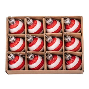 Globuri de Crăciun lucrate manual 12 buc. din sticlă ø 3 cm Mini Bauble – Sass & Belle