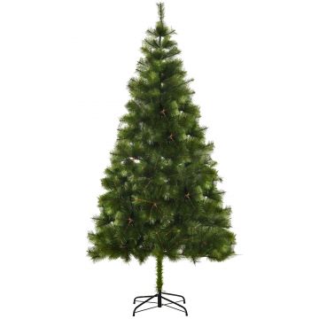 HomCom Albero di Natale Artificiale Foltissimo 210cm con 505 Rami Verdi
