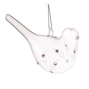 Ornament de Crăciun din sticlă 6 cm Bird – Dakls