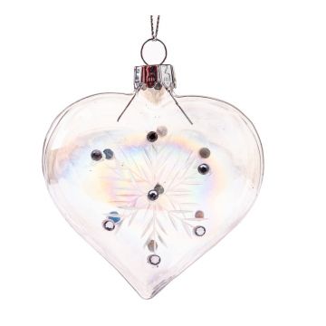 Ornament de Crăciun din sticlă 8,5 cm Heart – Dakls