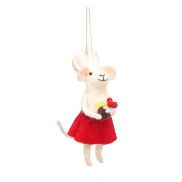 Ornament de Crăciun lucrat manual din lână 14 cm Mary Baker Mouse – Sass & Belle