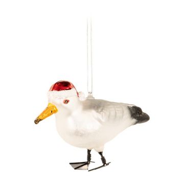 Ornament de Crăciun lucrat manual din sticlă 7,5 cm Seagull – Sass & Belle